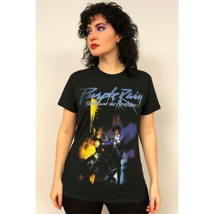 Purple Rain Prince and the Revolution Black T Shirt Tee Top Women's Size Medium